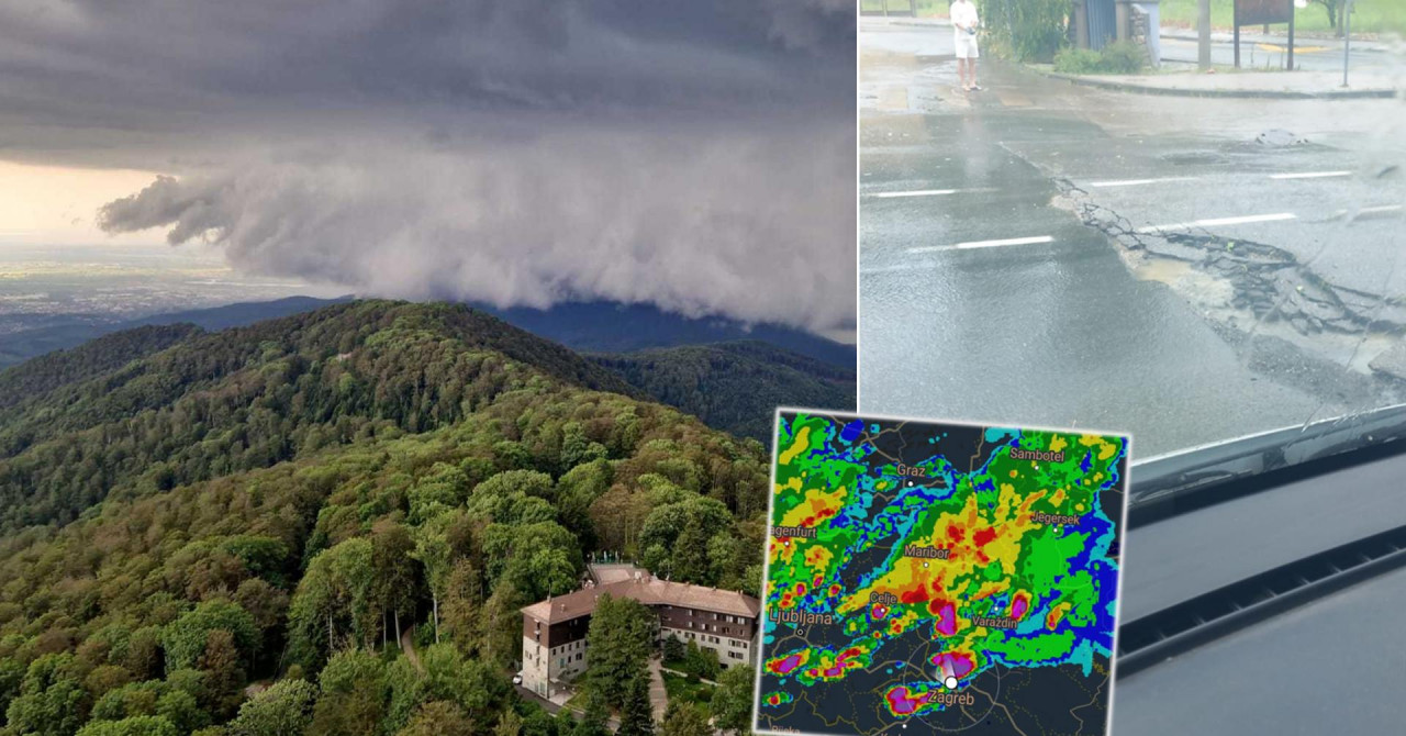 OLUJNE ĆELIJE STIGLE DO HRVATSKE: Zagreb prekrili monstruozni oblaci, nevrijeme pravi krš i lom, snažan vjetar OBARA DRVEĆE (VIDEO)