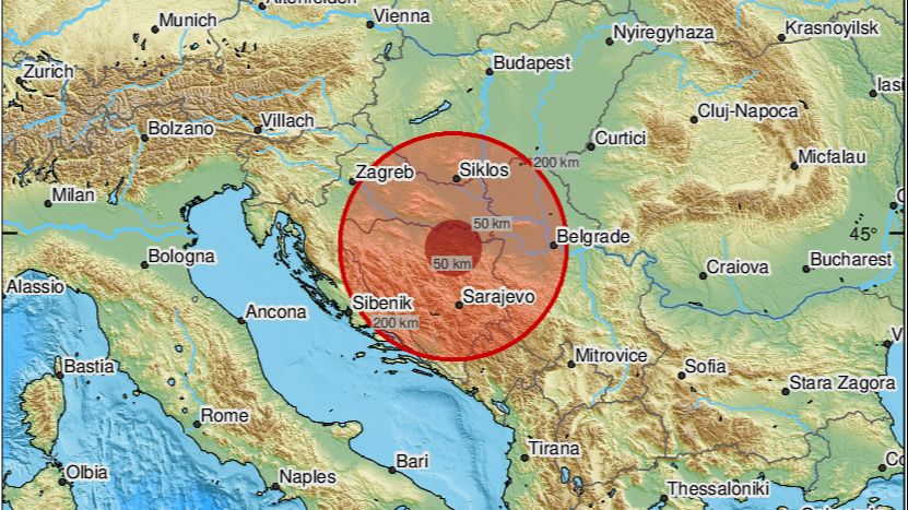 Jak zemljotres pogodio BiH