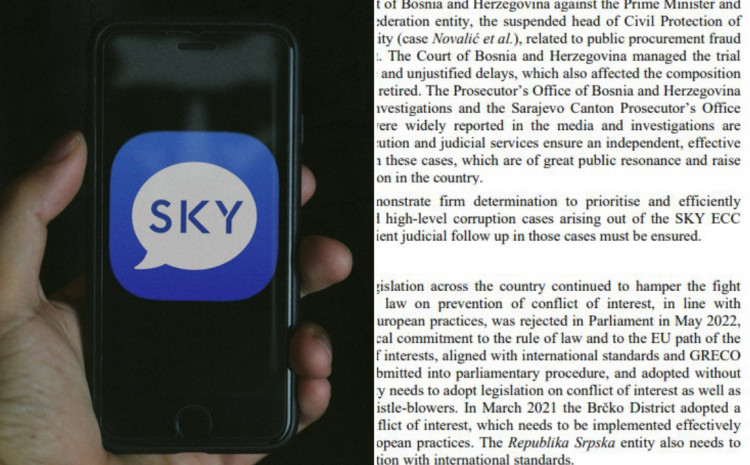 Evropska komisija : Od BH tužilaca očekujemo da završe istrage vezane za Sky aplikaciju