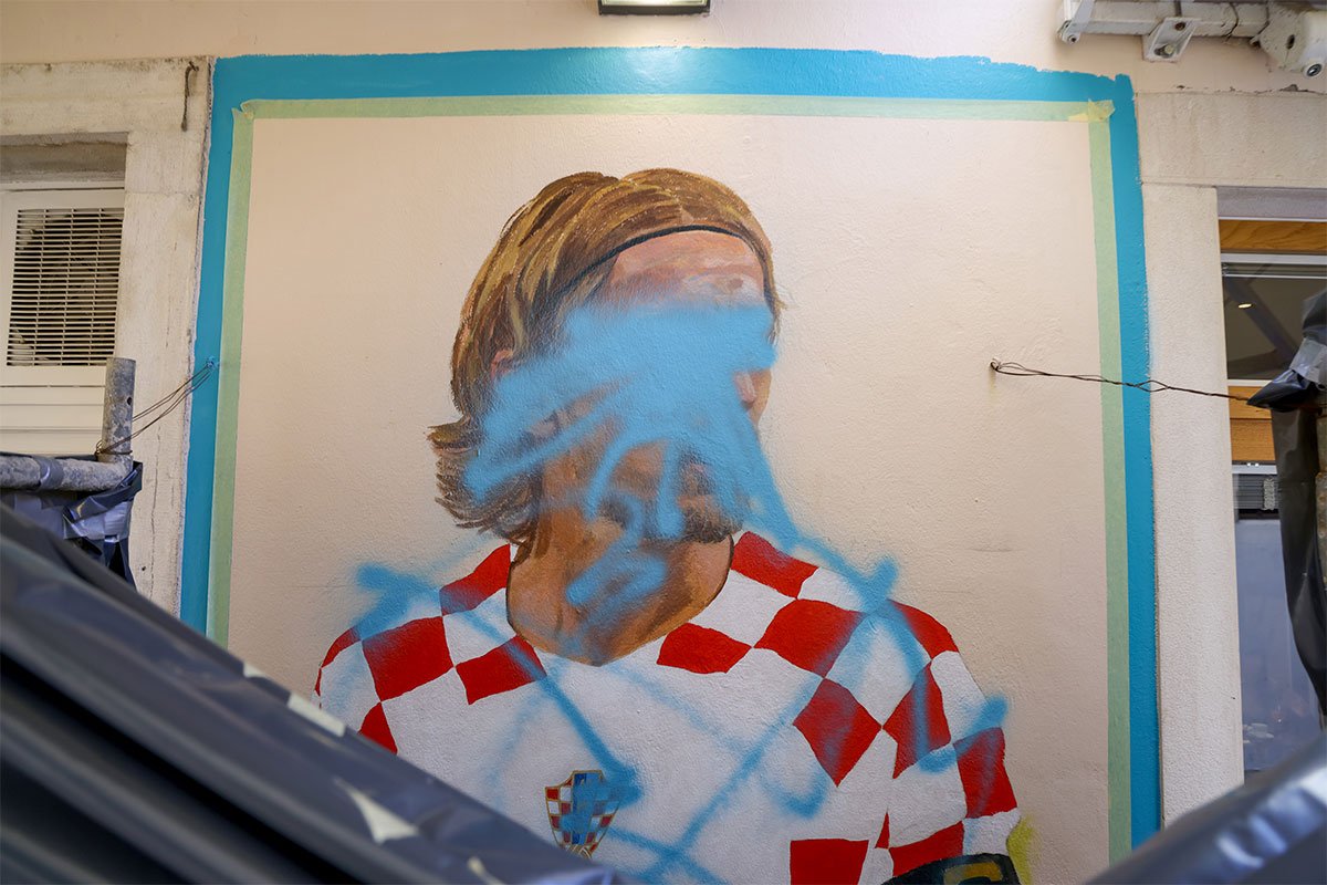 Mural sa likom Luke Modrića uništen za manje od 24 sata