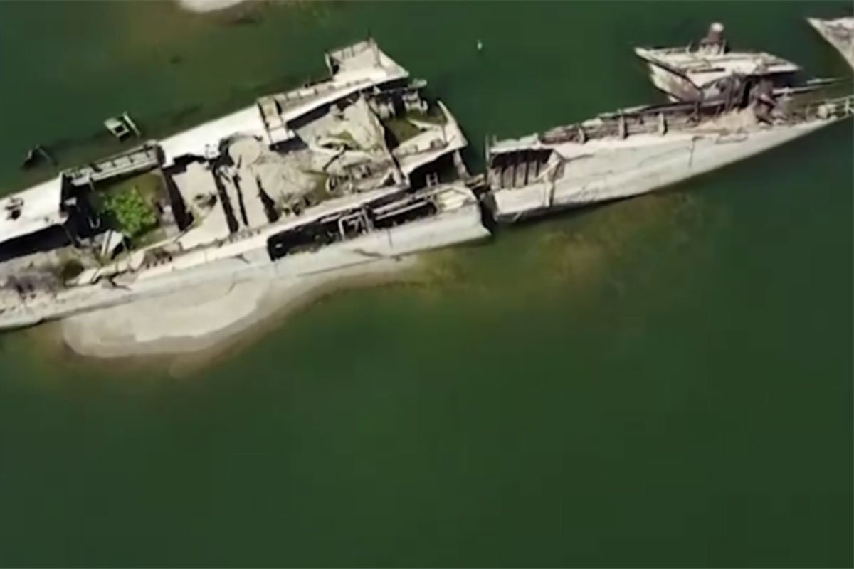 Olupine njemačkih brodova iz Drugog svjetskog rata izronile iz Dunava 🎥 