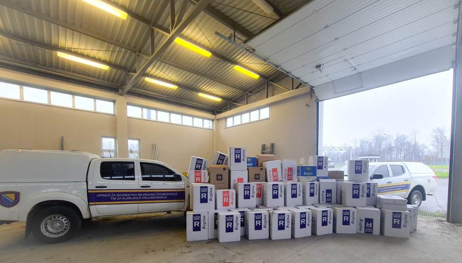 Najveća pljenidba ove godine: UIO BiH na Rači oduzeo cigarete vrijedne više od 300.000 KM