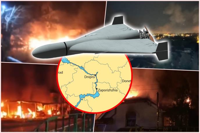 RUSI SRUČILI ŠAHIDE NA UKRAJINSKI GRAD! Eksplozije i požari svuda, najmanje troje ubijenih i 30 ranjenih
