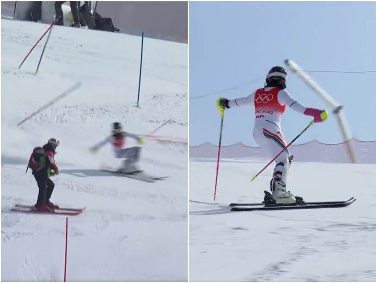 SKANDAL NA OLIMPIJSKIM IGRAMA: Pa šta radiš tu, čovječe? Bugarka poludjela na Kineze, čovek joj izletio na stazu (VIDEO)