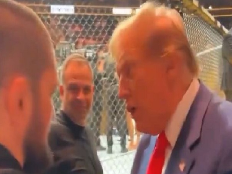 Habib prišao Trampu tokom UFC takmičenja, evo šta mu je tražio (VIDEO)