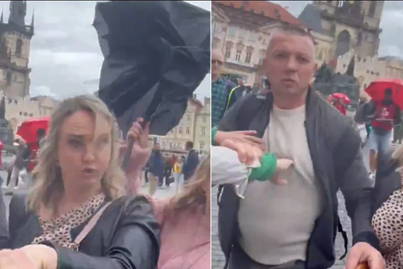 U Pragu napadnuti volonteri koji prikupljaju novac za Ukrajinu, u tuči korišteni kišobrani (VIDEO)