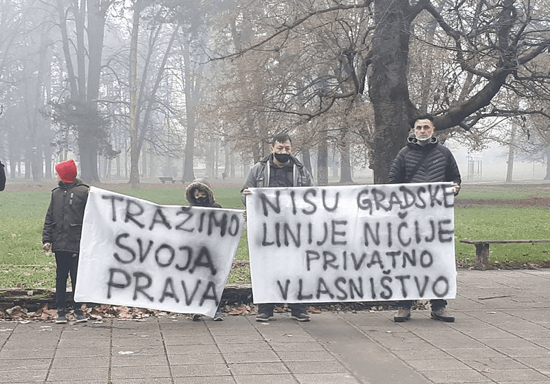 PROTESTI U PARKU MLADEN STOJANOVIĆ Prevoznici traže gradske linije i produženje tendera