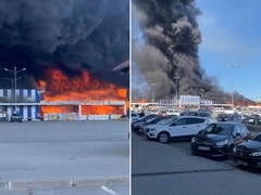 /VIDEO/ Rusi napali tržni centar u Harkovu: Ljudi panično bježe, ima mrtvih i povrijeđenih 