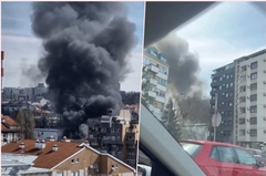 Veliki požar na Zvezdari: Gori fabrika (VIDEO)