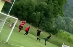 Navijači i fudbaleri tukli sudiju – policija mirno gledala! (VIDEO)