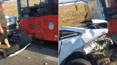 Teška saobraćajna nesreća kod Beograda: Sudarili se autobus i automobil, ima povrijeđenih (VIDEO)
