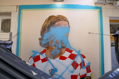 Mural sa likom Luke Modrića uništen za manje od 24 sata
