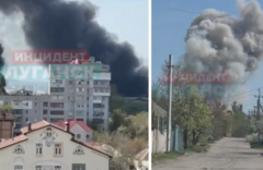 Ukrajinci napali Lugansk, gusti dim iznad grada (VIDEO)