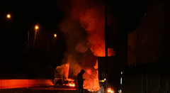 Težak udes na putu Banjaluka - Laktaši: Gorjeli kamioni i benzinska pumpa (FOTO, VIDEO)