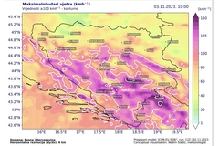Sladić: Udari vjetra i preko 100 km/h, čuvajte se (FOTO)