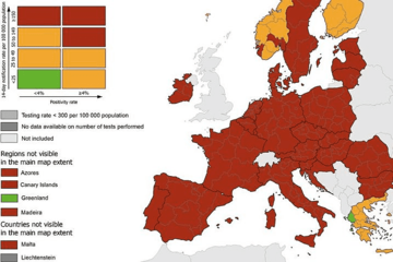 EU uvodi tamno crvene zone na epidemiološku kartu Evrope