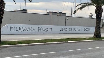 U Splitu osvanuli uvredljivi grafiti na kojima se pominju i Putin i Dodik