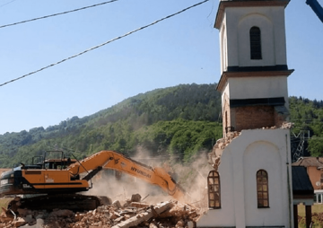 Uklonjena crkva u Konjević Polju