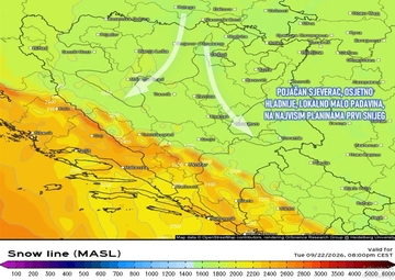 Meteorolozi pominju snježni pokrivač: Od sutra osjetno hladnije, a evo kad STIŽU PRVE PAHULJE
