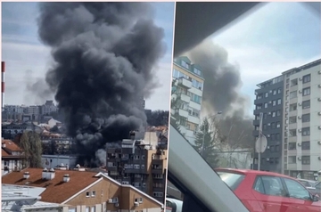Veliki požar na Zvezdari: Gori fabrika (VIDEO)