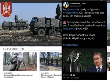 Hakerski napad "Anonimusa" na sajt Vojske Srbije
