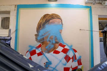 Mural sa likom Luke Modrića uništen za manje od 24 sata