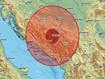 Snažan zemljotres pogodio BiH