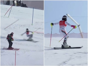 SKANDAL NA OLIMPIJSKIM IGRAMA: Pa šta radiš tu, čovječe? Bugarka poludjela na Kineze, čovek joj izletio na stazu (VIDEO)