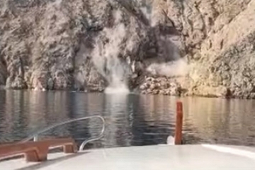 Potres izazvao odron stijene na Krku (VIDEO)